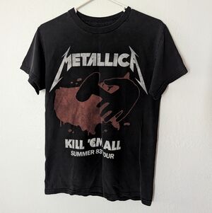 Metallica Kill Em All Summer Of 83 Tour Reprint T Shirt